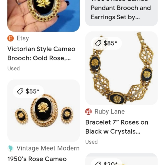 Vintage Celebrity Signed Brooch Bracelet Set - Picture 10 of 10